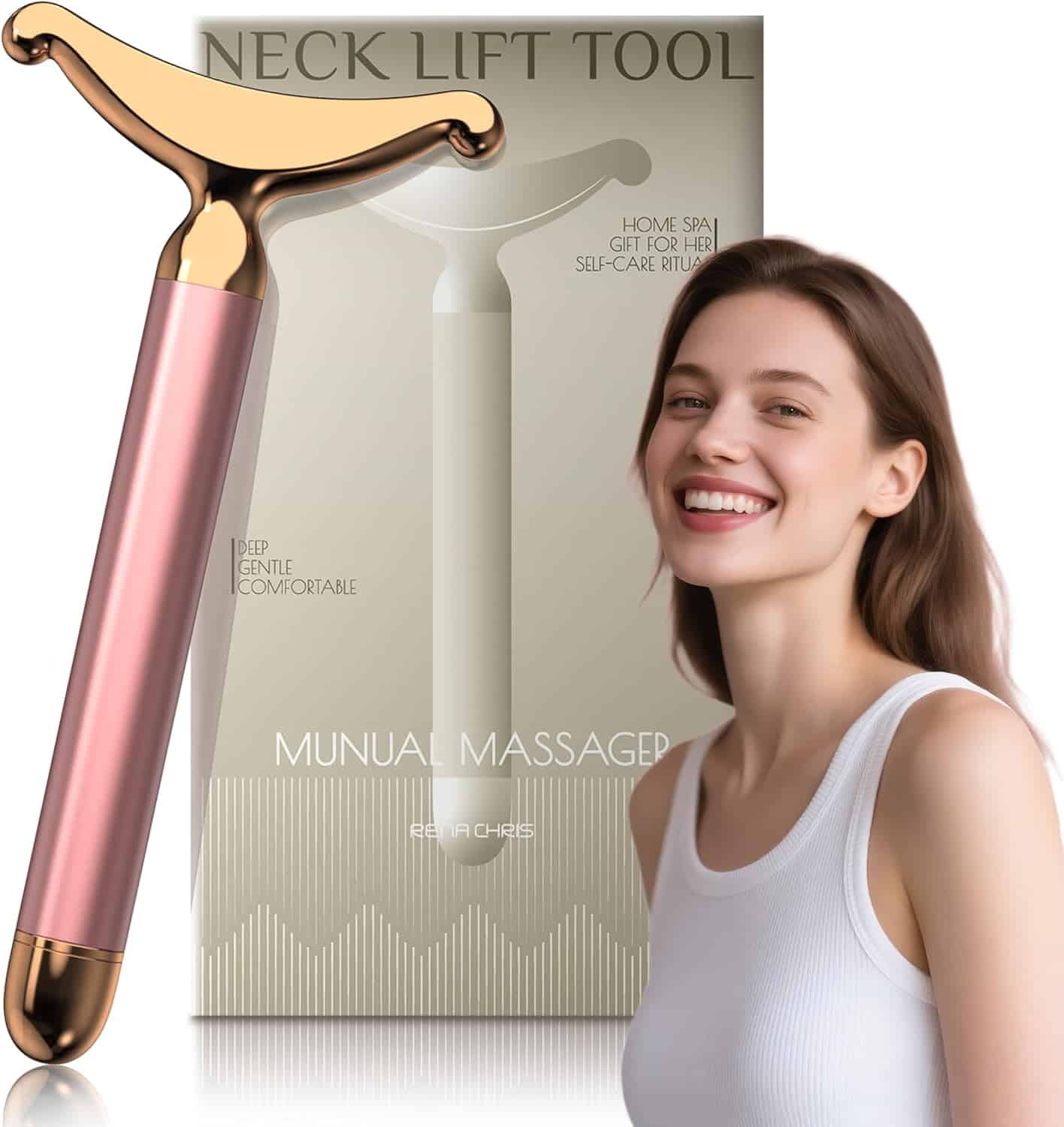 Face Massager Tool/Facial Massager Pro: Electric Lifting Device for Face & Neck - Anti-Aging Skin Firming, Reducing Wrinkles/Dark Circles - at-Home Facial Sculptor